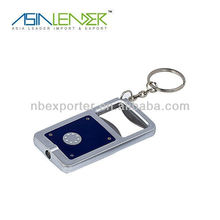 Pocket mini led keychain light with bottle opener